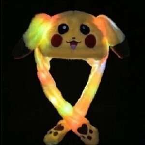 Yellow LED Light-Up Plush Hat